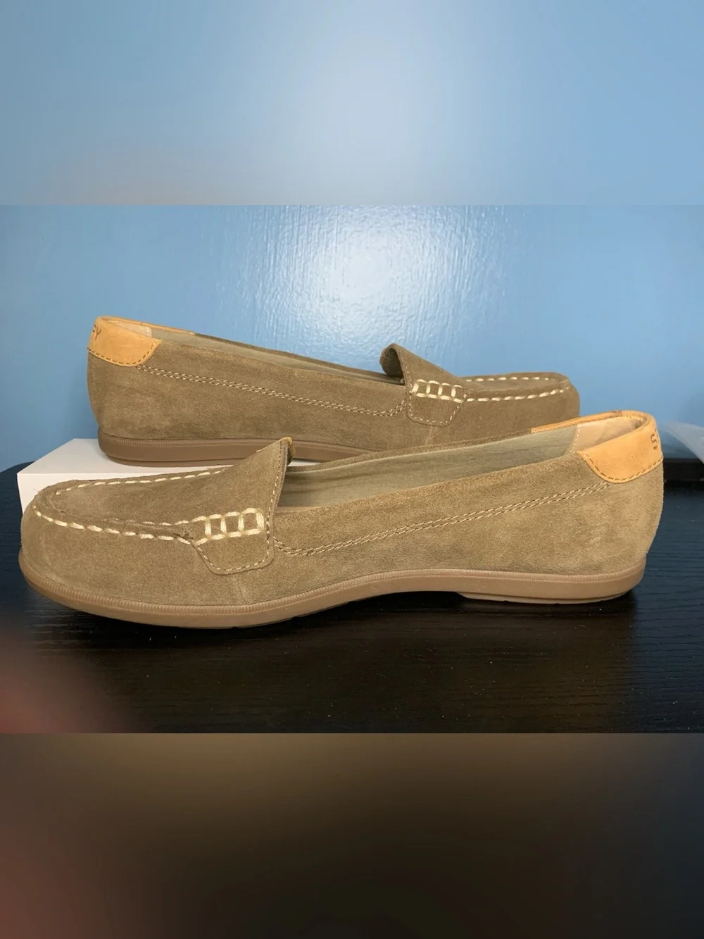 Sperry Women's Taupe Suede Moccasin Loafers
